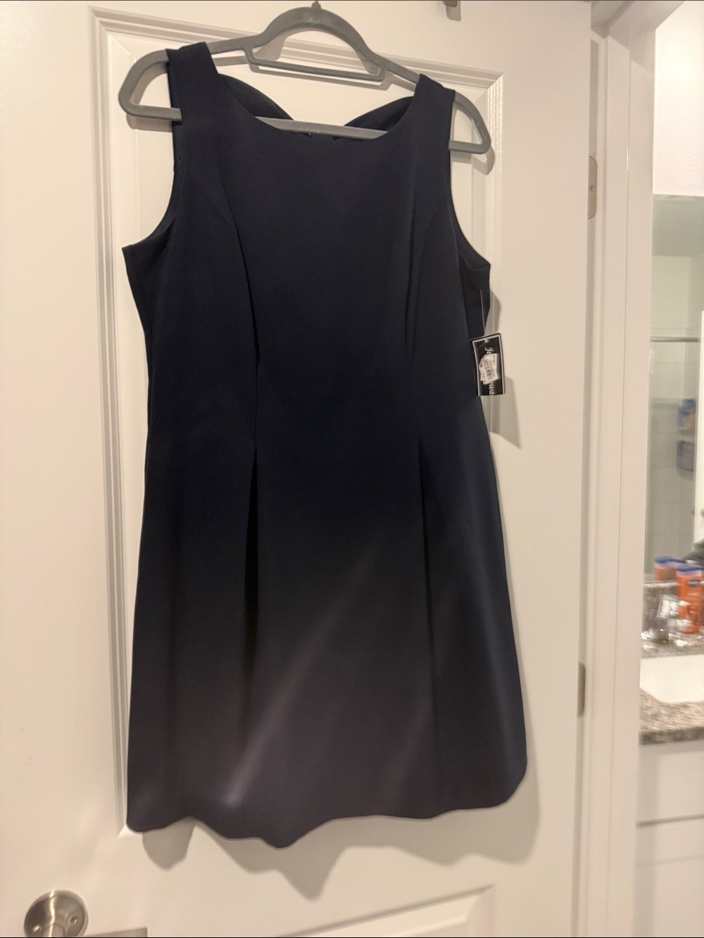 Jessica Howard Navy Sleeveless Midi Sheath Dress